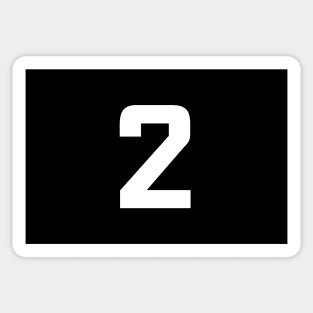 Number Two - 2 - Any Color - Team Sports Numbered Uniform Jersey - Birthday Gift Sticker